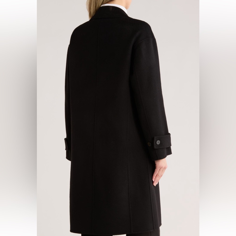 Theory Women's black wool/cashmere blend Trench Coat - Picture 2 of 11